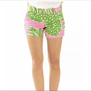 Lilly Pulitzer Callahan Short Pink Pineapple SZ 14
